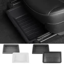 Cars Underseat Storage Box Simple Black Gray White Cotainer Organizer Vehicle Interior Accessories For Tesla For Model 3 Model Y