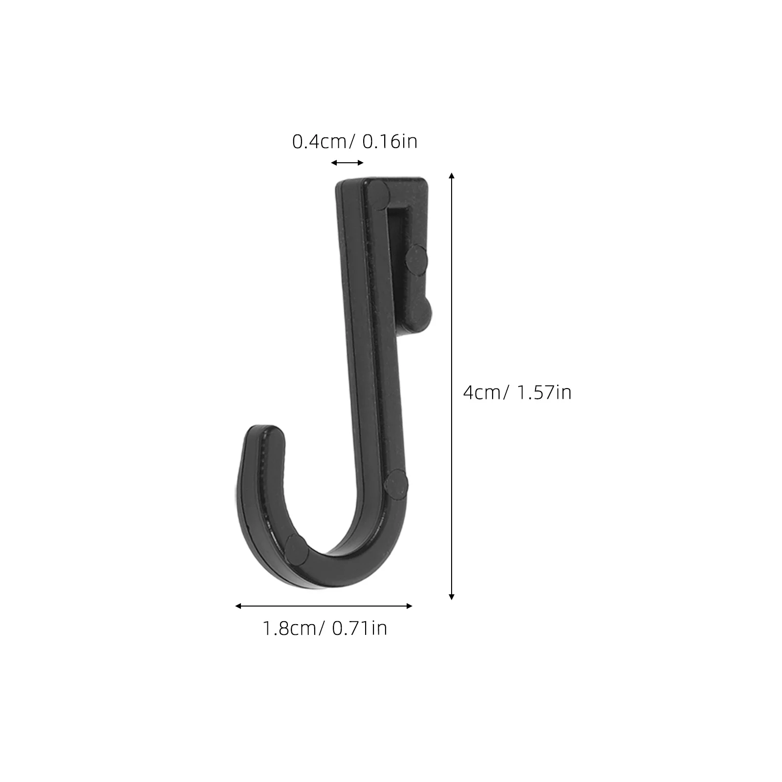 100 قطعة من خطافات البلاستيك S خطافات مسطحة لرف الأسلاك نظام مسار الستارة المطبخ الحمام حديقة تخزين معلق أسود #3