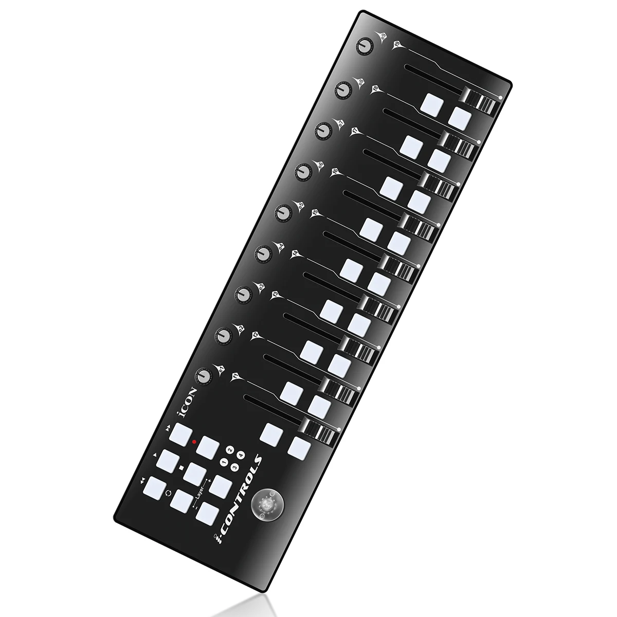 

Cost-effective manual fader MIDI controller