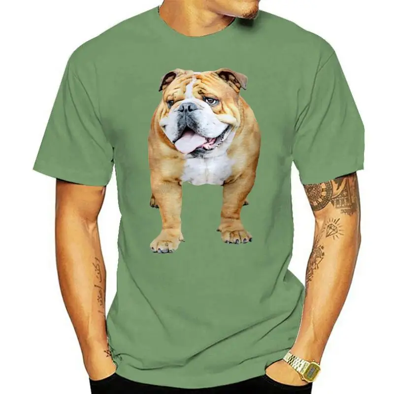 Bulldog English Dog T Shirt Top Tee Design Men'S T-Shirt Size S-Xxl Hip-Hop Tee Shirt