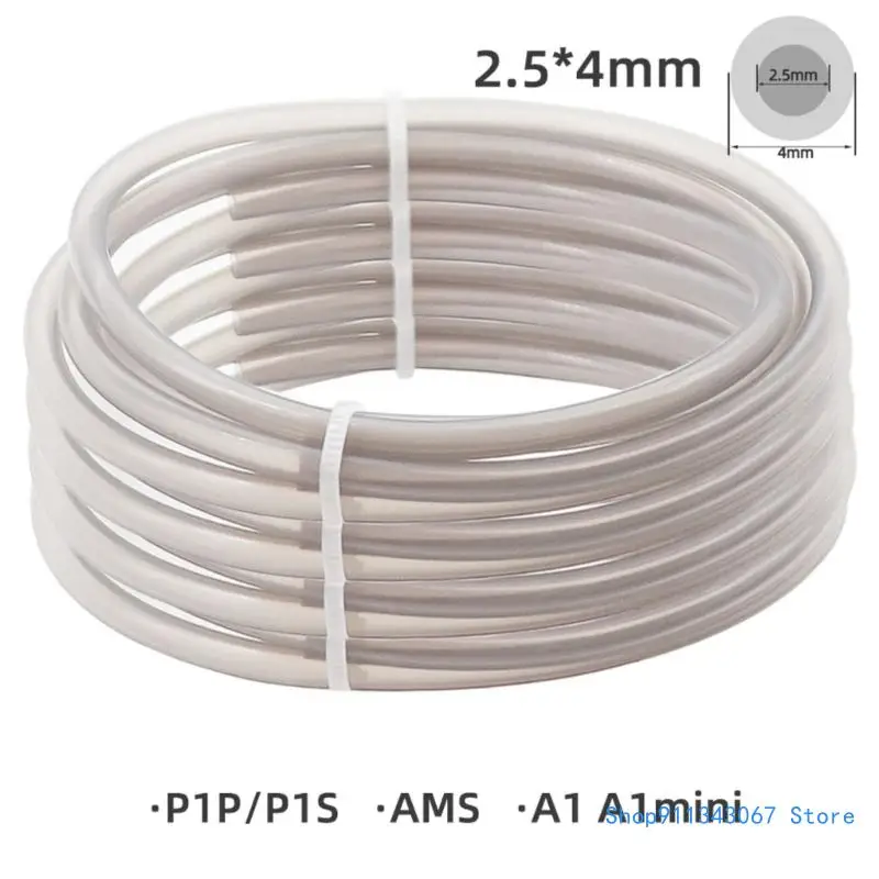 2.5x4mm ID2.5mm OD4mm PTFE Tube for 3D Printer Part Pipe PTFE Tubing 3D Printing Filament Management Part Drop shipping