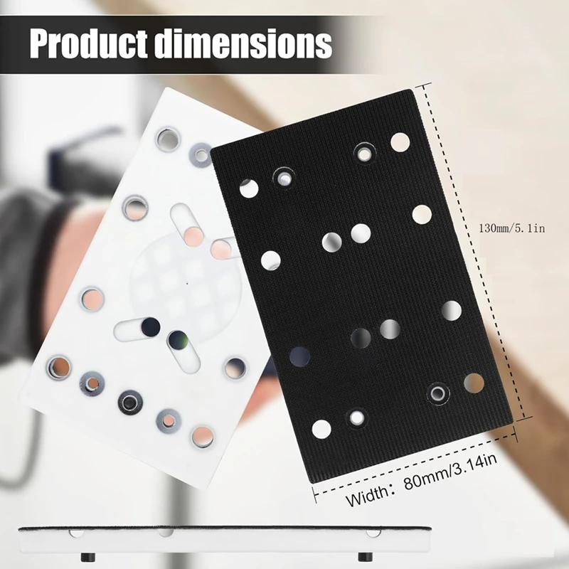 AC88 2 Pack Replacement Sanding Pad for Festool RTS 400 for RS 400 RTSC 400, 12 Hole Hook and Loop Square Sander