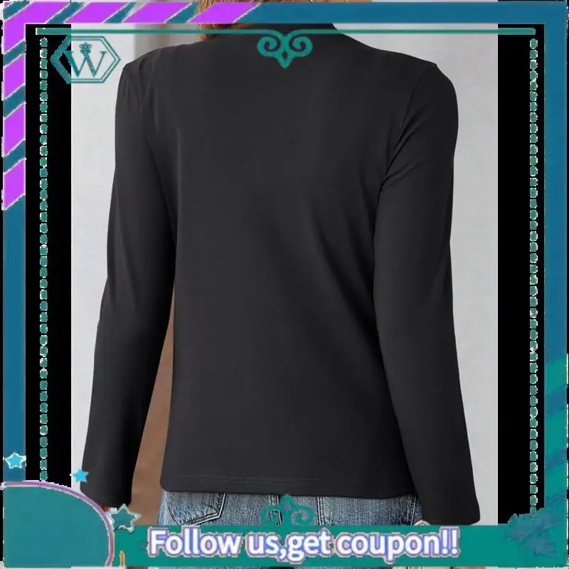 

A09P женские длинные рукава с термозакрученным узлом, деловые повседневные облегающие мягкие эластичные футболки, блузки с воротником-стойкой