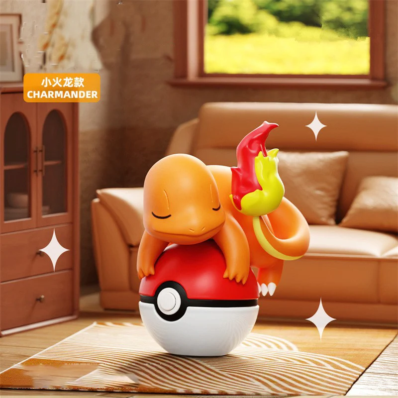 Authentic Pokémon Poké Ball Night Light Doll Handmade Pikachu CHARMANDER Doll Model Ornament Children's Toy Christmas Gift