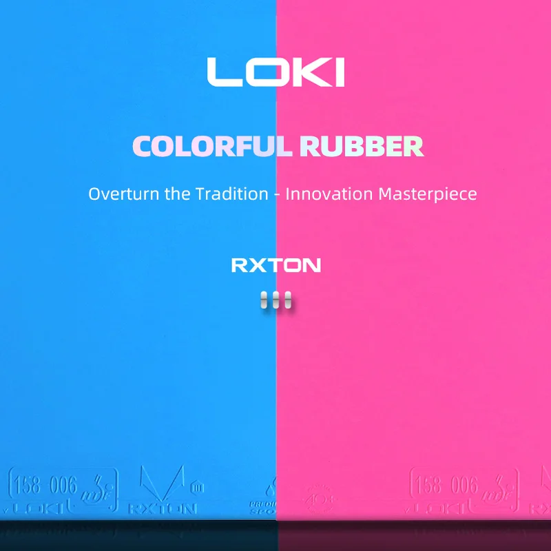 Original loki rxton 1 & 3 azul rosa tênis de mesa borracha espinhas-em borracha de ping pong brega com poderosa esponja elástica