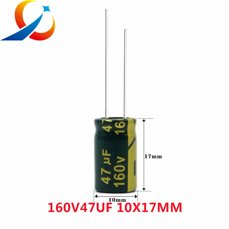 Imagem -02 - Capacitor Eletrolítico Low Esr Novo Volume 10x17 mm 47uf 160v 10 Unidades