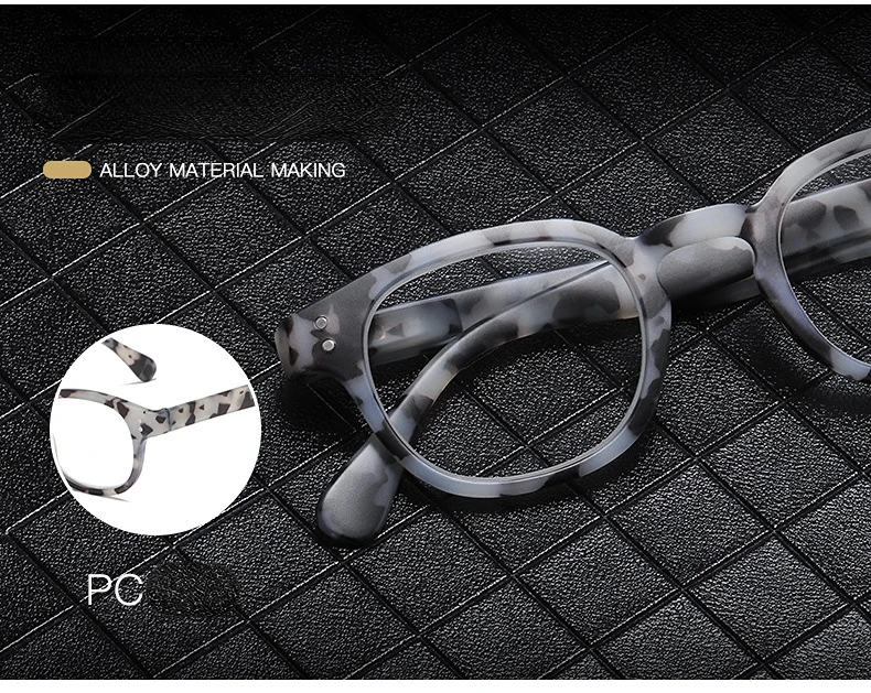 Neue Druck Rahmen Lesebrille Frauen Runde Presbyopie Brillen Computer Vision Dioptrien Brillen Reader Gläser – Detail 4