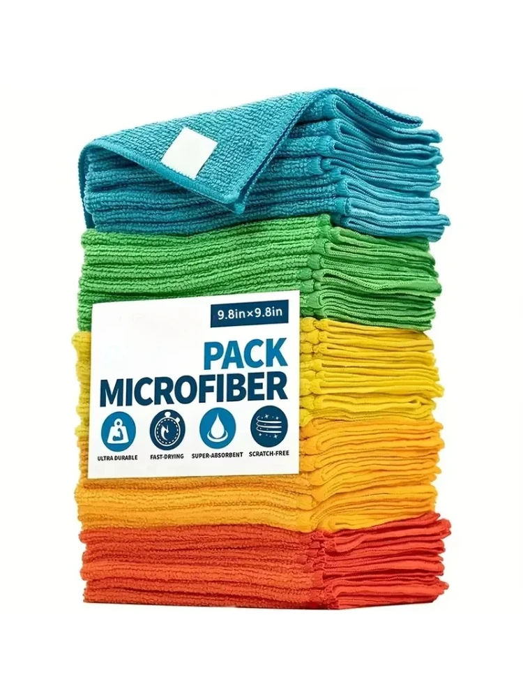 5/10/20/50 Stuks Microfiber Reinigingsdoekje, Afwasdoek Huishoudelijke Vod Keuken Badkamer Reinigingsdoekje Duurzame Absorberende Handdoek - afbeelding 2