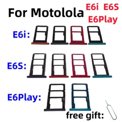SIM Card Tray Adapter chip slot drawer Holder For Motolola Moto E6i E6S E6Play XT2025-1/2 XT2053-2/1/4 XT2029-1\2 Card tray Slot