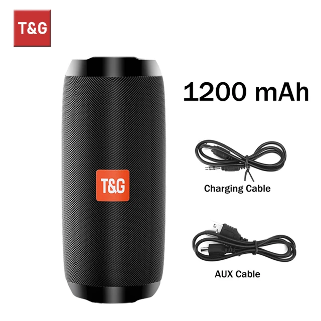 T&G TG117 Bluetooth-Lautsprecher, tragbare kabellose Soundbox, Outdoor-Lautsprecher, wasserdicht, Stereo-Surround, unterstützt TF-Radio 6