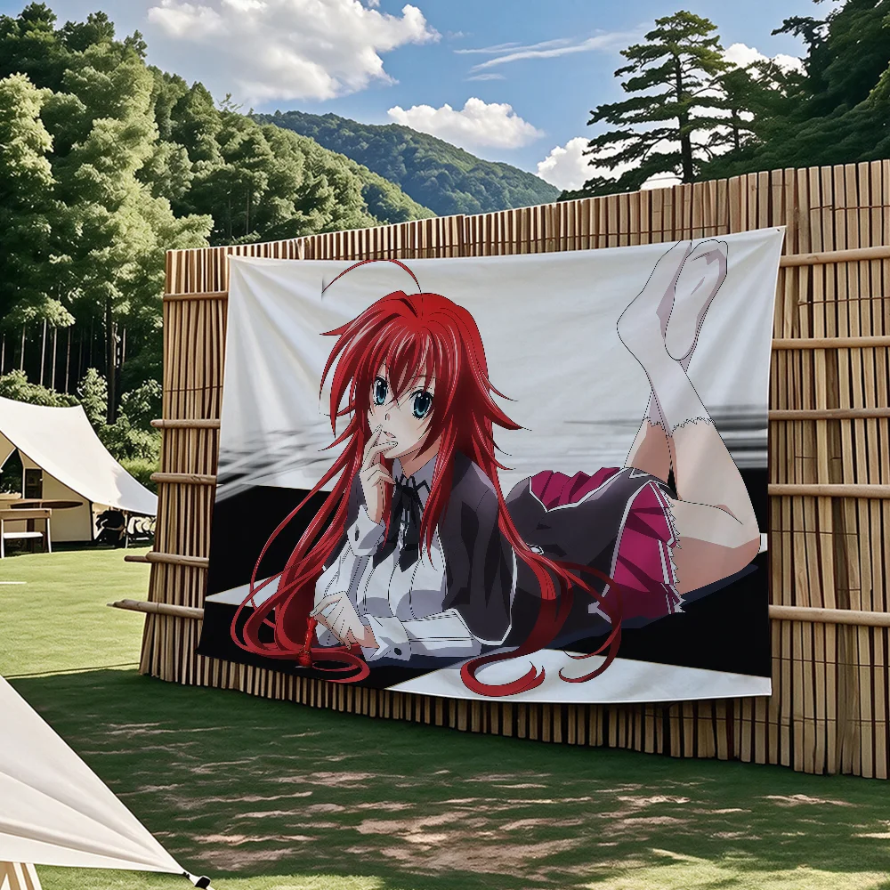 Anime High School D-dxd-S Rias Gremory Flaggen-Wandteppiche für Partys im Freien, Schlafzimmer, Wohnzimmer, Studentenzimmer, Wanddekoration, Banner, Geschenke – Detail 6