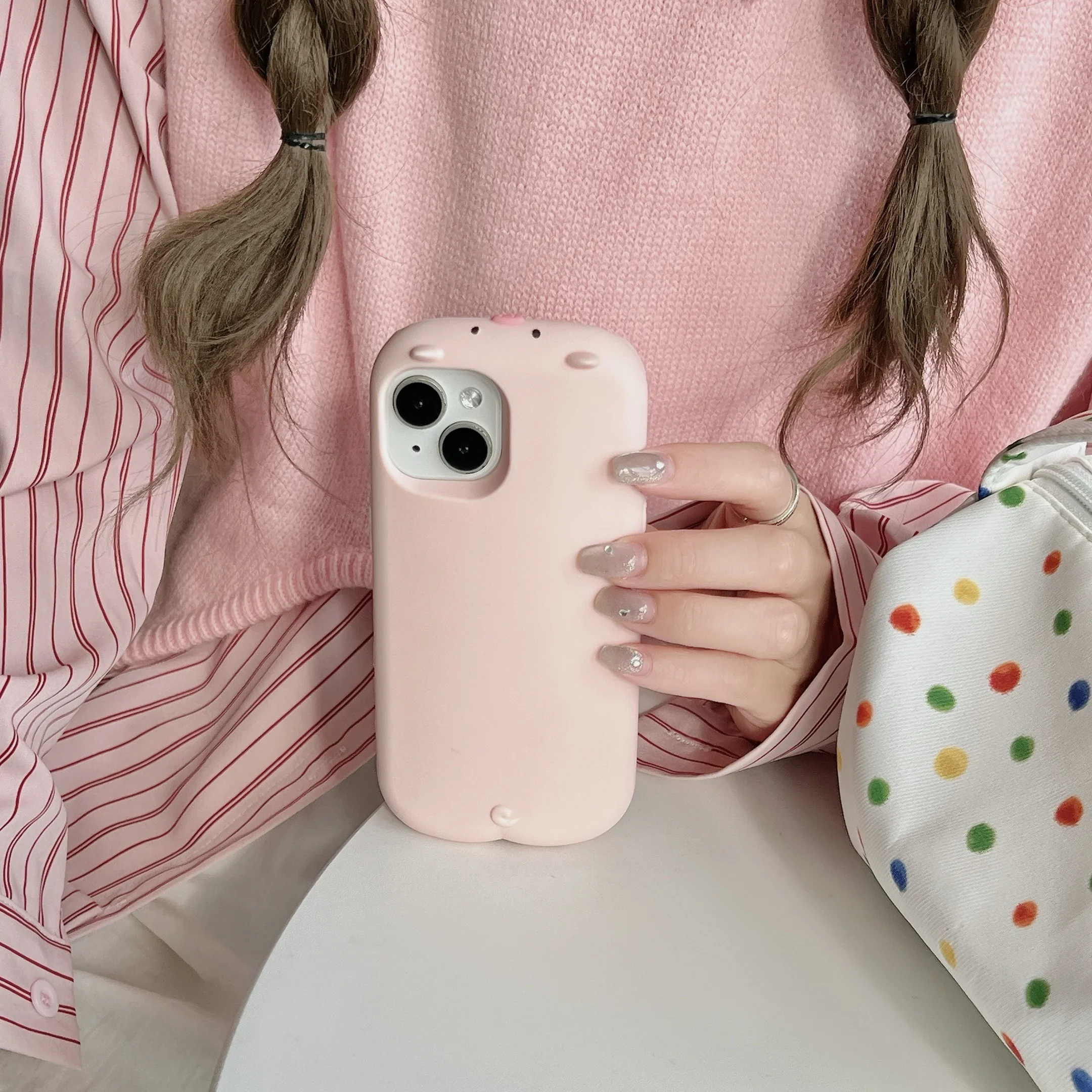 Cartoon Cute 3d Pig Phone Case for IPhone17 16 15 14 13 ProMax Plus high quality Silicone Anti-drop Shockproof Protective Cover