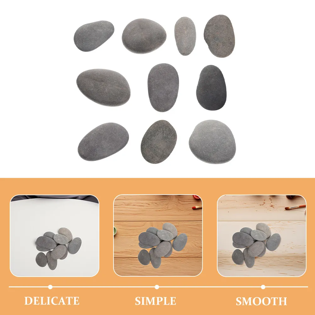 10pcs Smooth Polished River Rocks Diy Painting Rocks for Kids Creative Craft Garden Decor Graffiti Polished Rock Fish Tanks deco