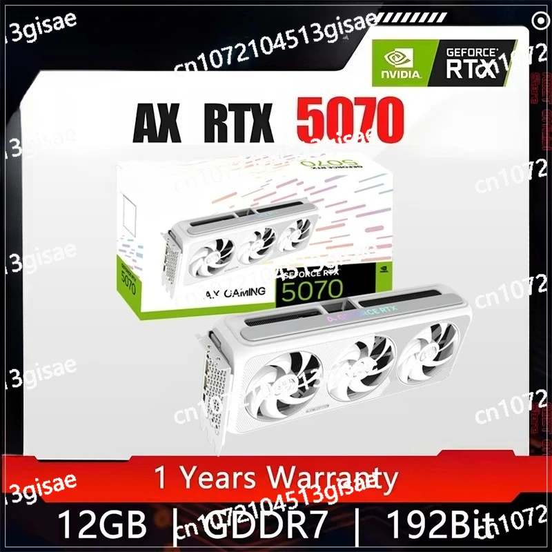 

GPU GDDR7 RTX5070 Gaming GPU Carte Graphique AX GEFORCE RTX 5070 Graphic Card 192bit 12GB X3W