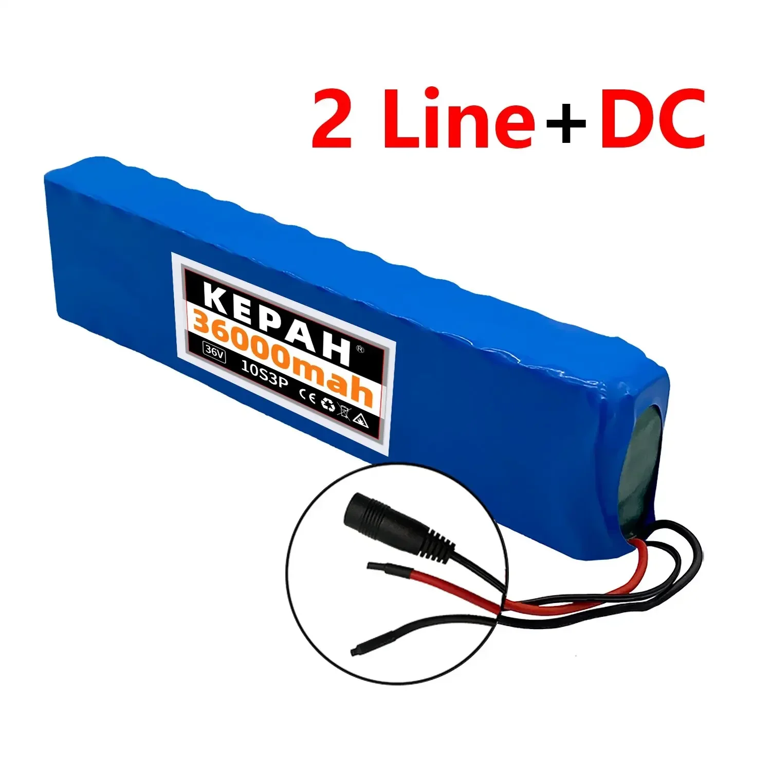 36V 36Ah 18650 Rechargeable Lithium Battery Pack 10S3P 600W Power Modified with BMS