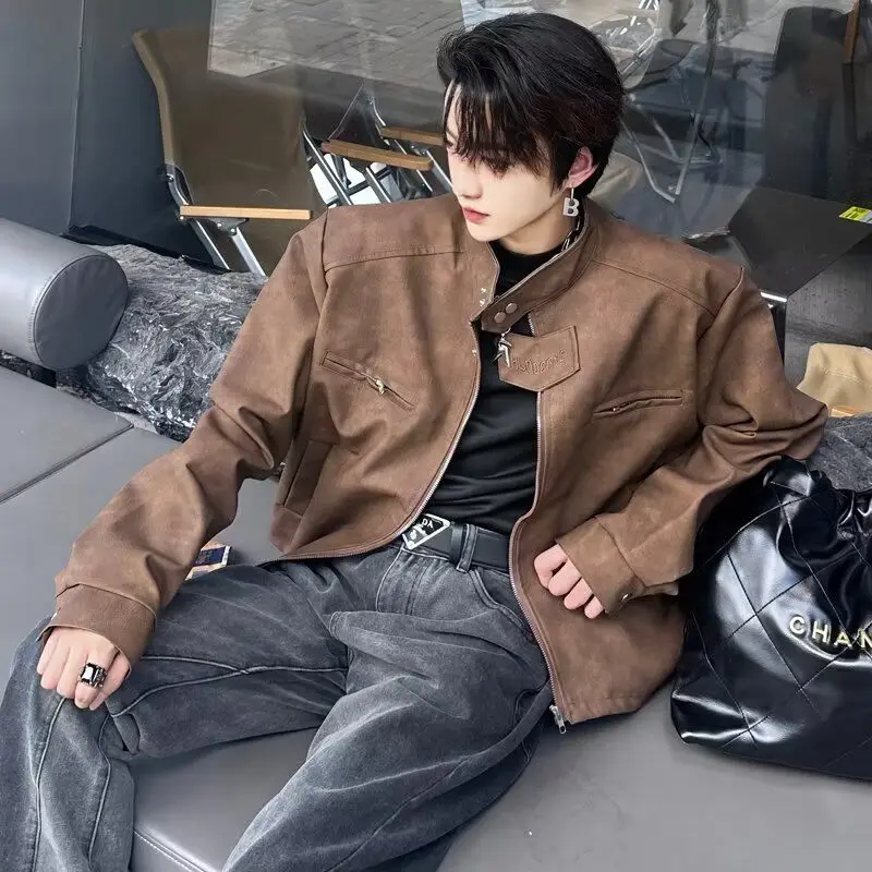 

Куртка-пилот Y2K мужская, с натуральным мехом, оригинальный дизайн, модная, осенняя, теплая, белая, черная, повседневная, утепленная, в стиле авиации