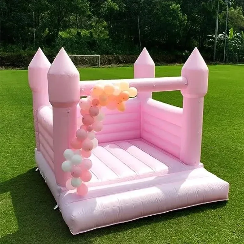 Pink 10-13 kaki/3 M-4 M rumah bouncing istana tiup mainan perosotan anak-anak untuk pesta ulang tahun dan penyewaan acara pernikahan