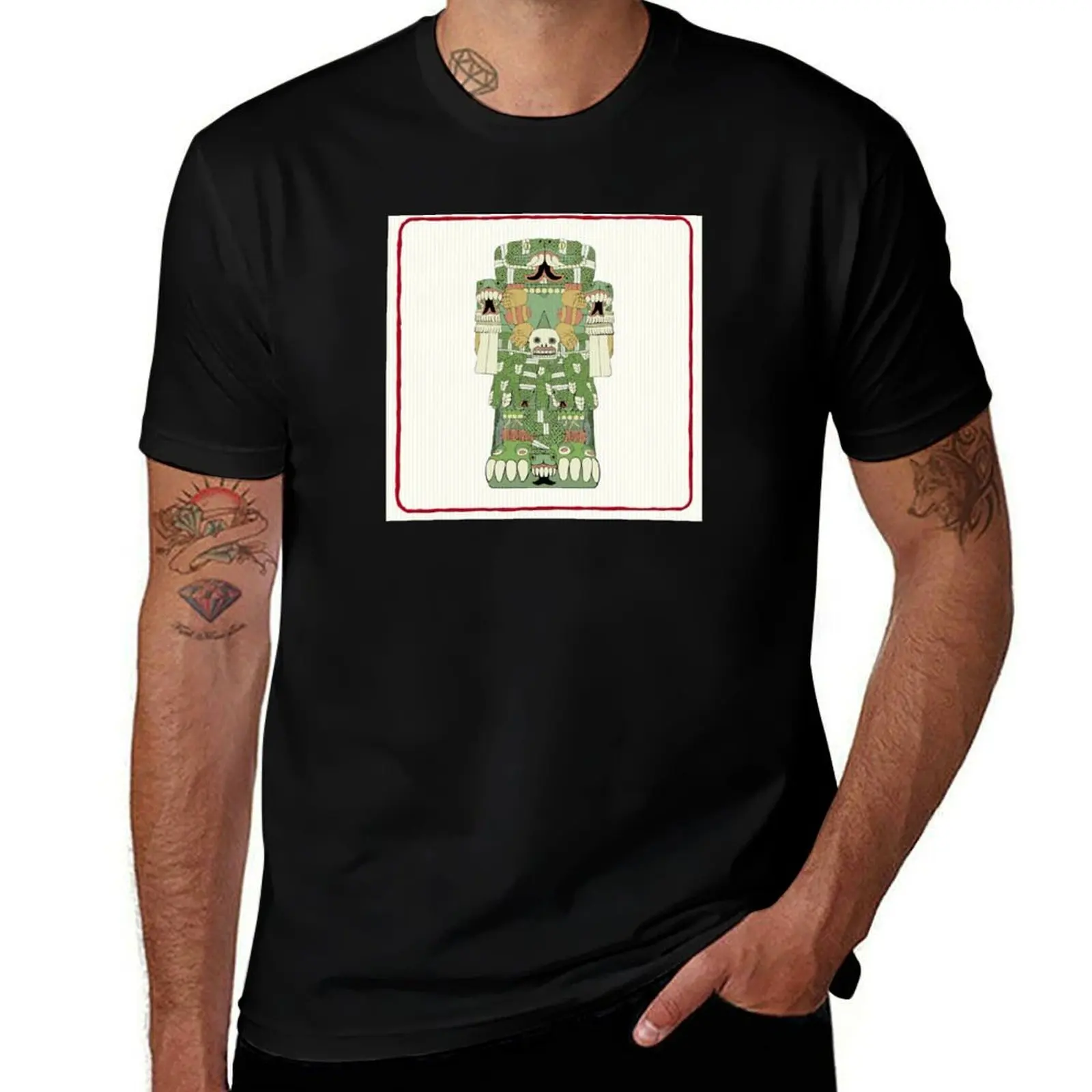 Coatlicue- Aztec Borgia Coaster T-Shirt Classic Print Short Sleeve Shirt