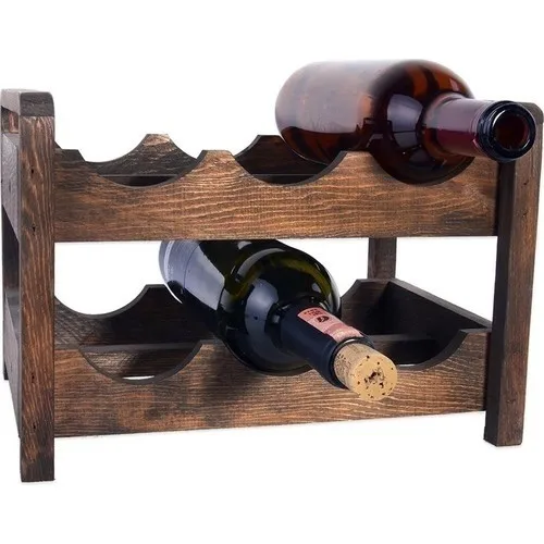 W & S Woody Sharky Two-Story Wooden Wine Rack