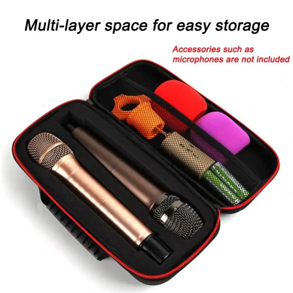 Eva Wireless Microphone Storage Bag Portable Shockproof Large-capacity Hard Case Carry Bag For Travelling Camping Business Trip