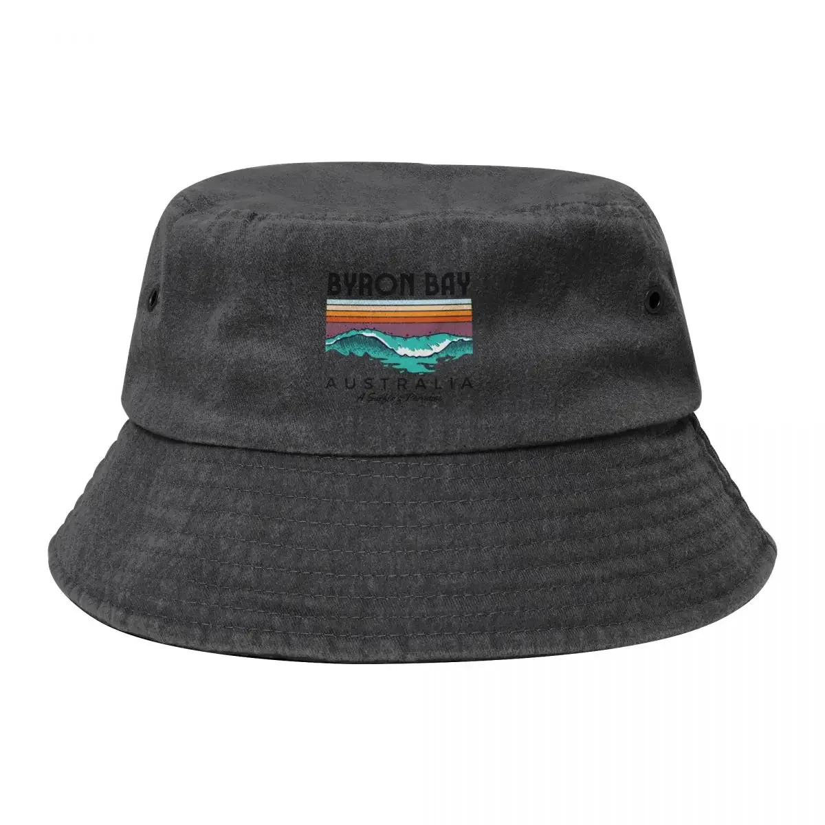 Byron Bay Australia A Surfer's Paradise Bucket Hat Golf Cap Fashion Beach Golf Hat Men's Baseball Women's