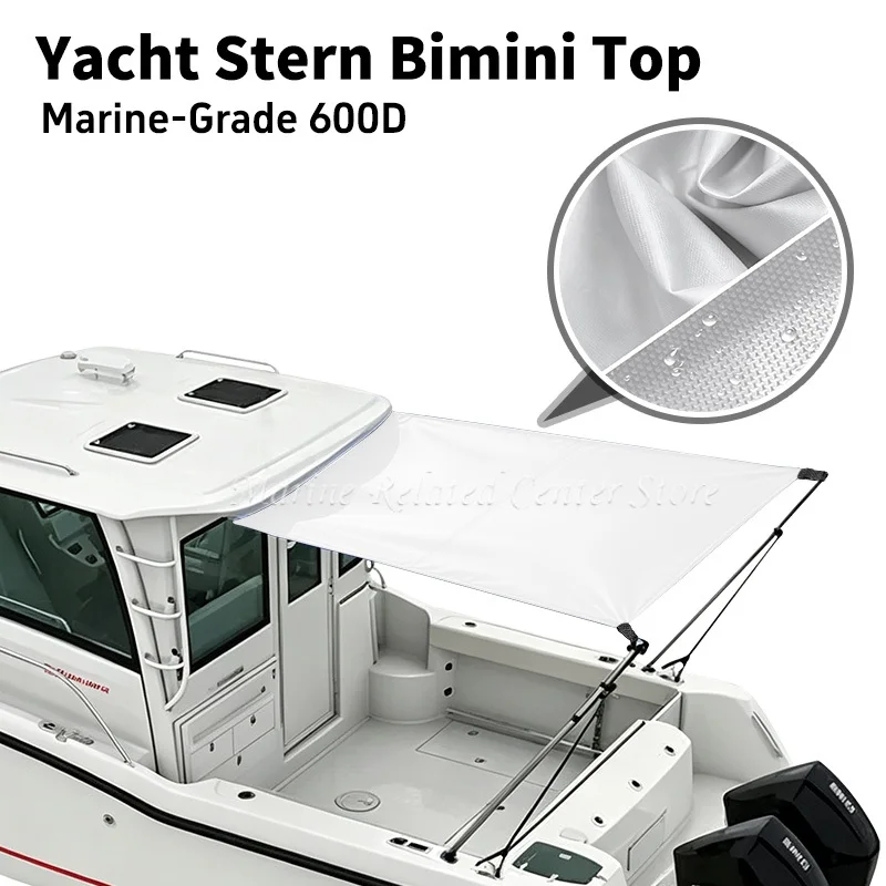 600D No Stand Top Boat Stern Shade Extension Canopy Sunproof UV Protection Boat Shade Top Cover for Boat Accessories Marine