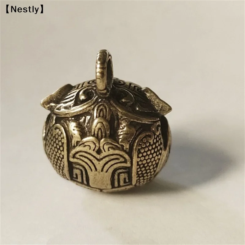 Brass Handicraft Die-casting Tiger Bell Key Car Button Wind Bell Tibetan Bronze Bell Creative Car Keys Pendant Accessories〔Nest〕