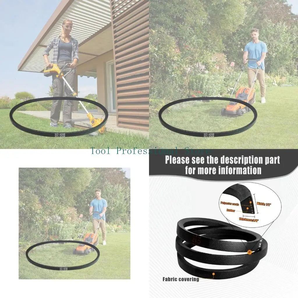 57QF 32.5Inch Lawn Mower Belt 3/8Inch Width Rubber Construction Suitable for Self Propelled Cutting Systems