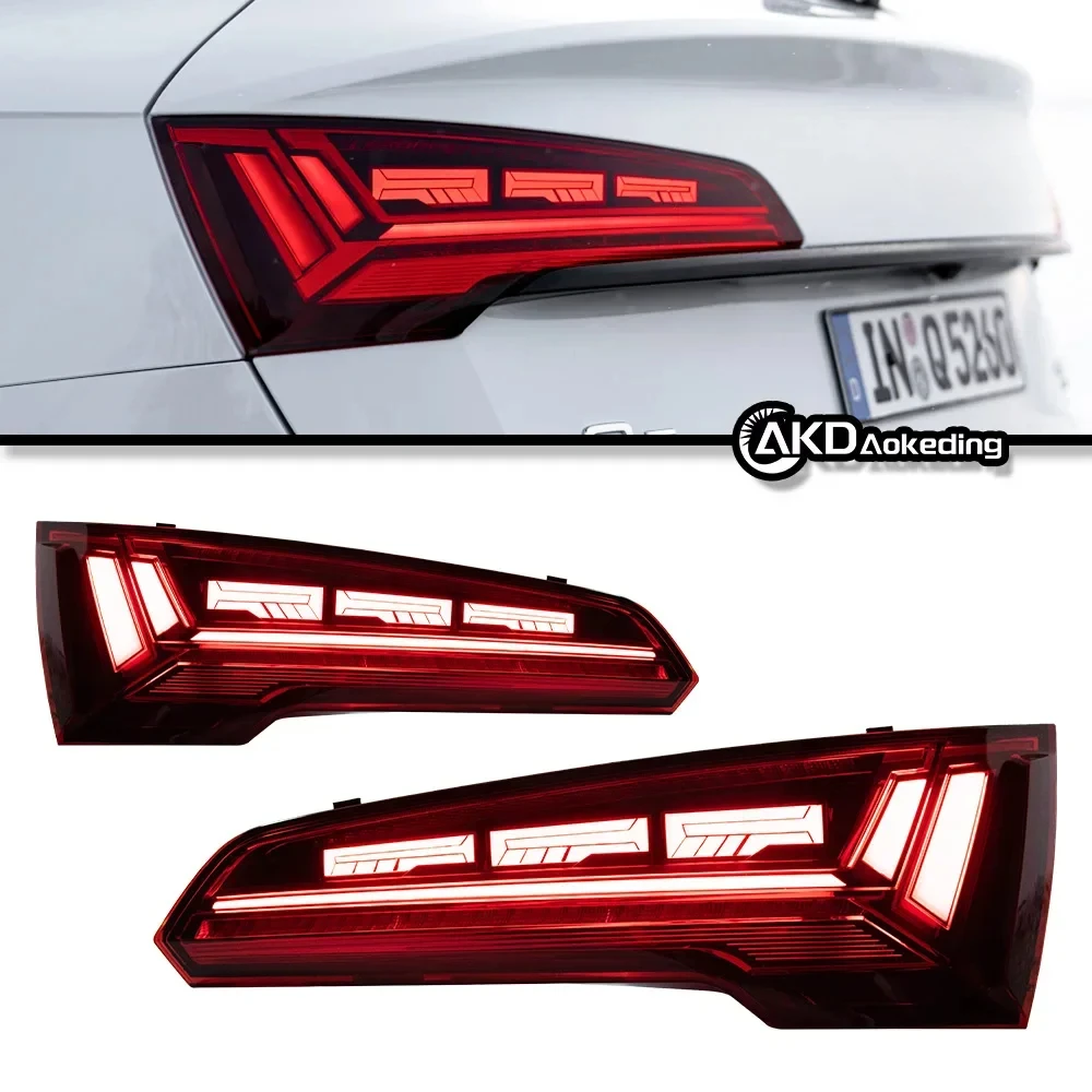 

For Audi Q5L 18-20 year tail light assembly Q5 modified OLED style water steering LED brake lights