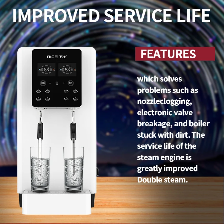 Commerciële stoommelkopschuimer Machine 8,5L ketel Elektrisch melkschuim