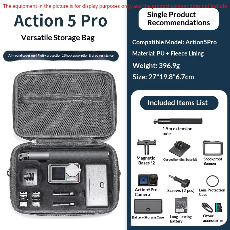 

Storage Bag Accessories For DJI Osmo Action 5 Pro Action 4 3-Portable Shoulder Bag Travel Handbag Protective Case
