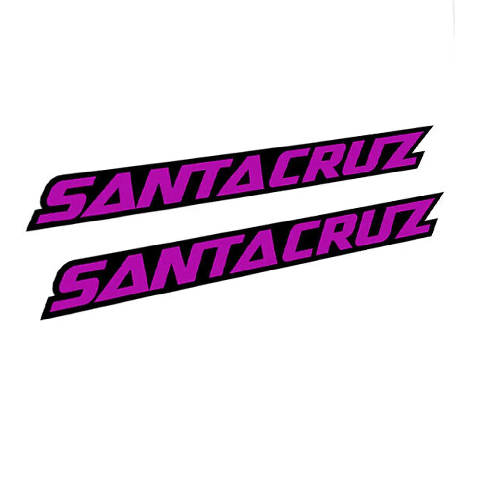 2Pcs Santa Cruz Modelo Frame Vinyl Sticker Decal for Mountain Bike Bicycle MTB, Waterproof Sport Decor Accessory
