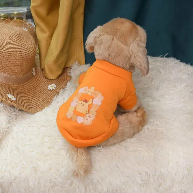 

Sanrio Fall Winter Dog Cat Hoodie, Fashion Fleece Pullover with Cartoon Print, Cute Warm Pet Clothes for Small Dogs Cats