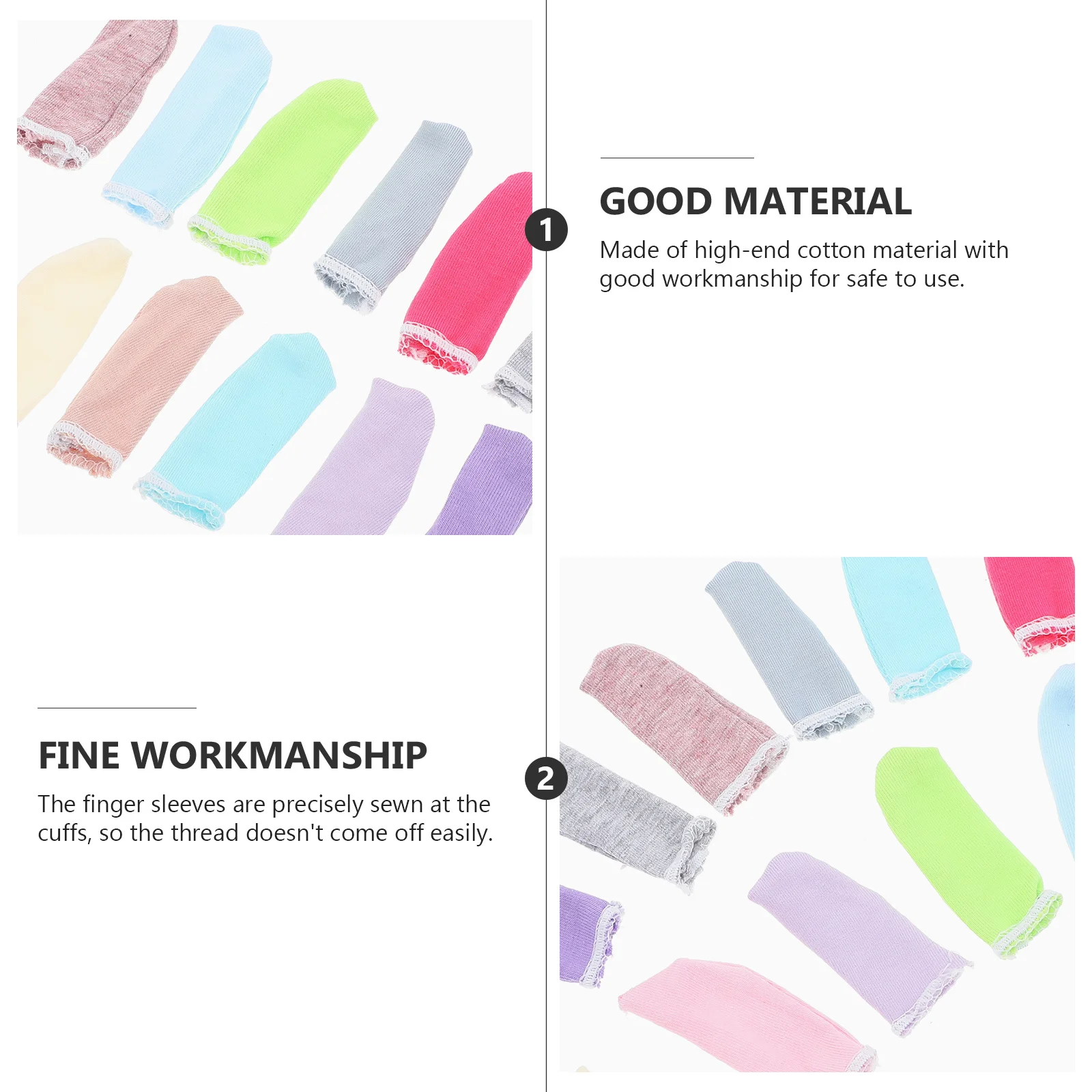100 قطعة من واقيات أكمام الأصابع المريحة القابلة لإعادة الاستخدام من نسيج القطن أغطية حماية للنحت اليدوي في الحديقة #6