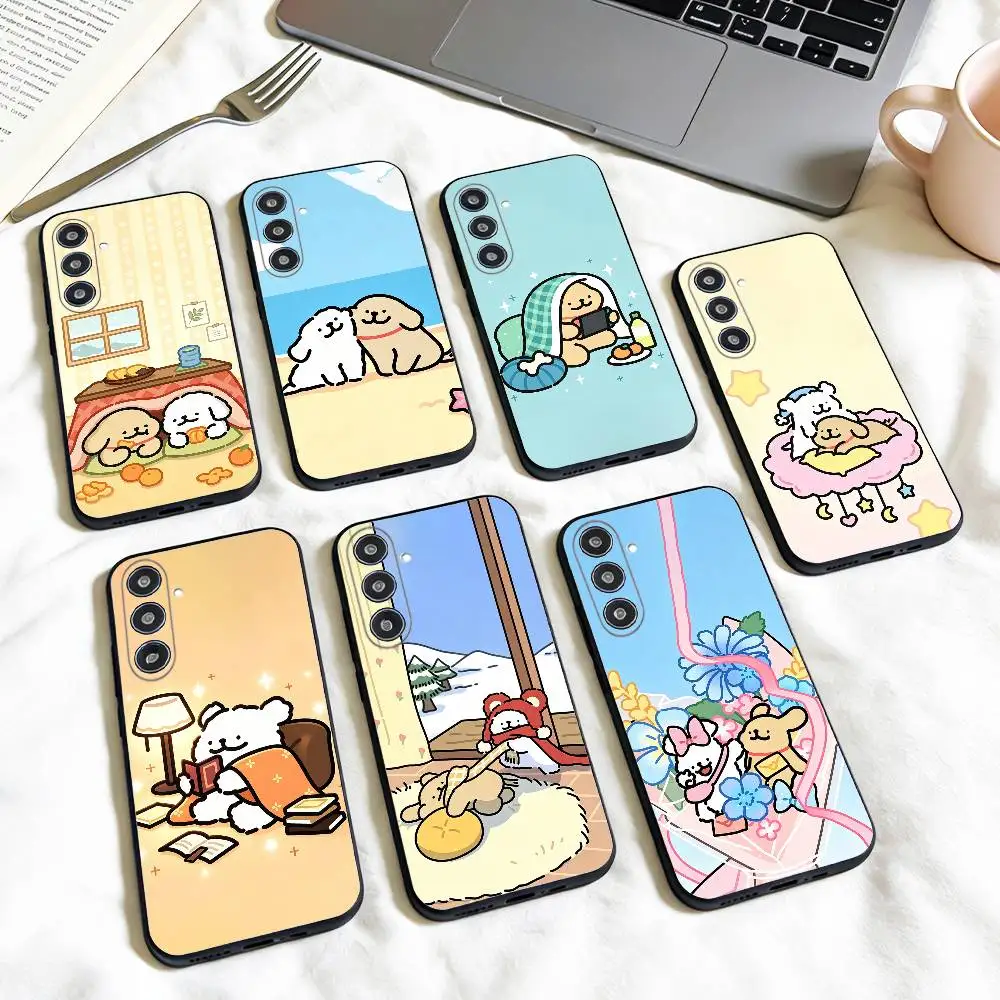 cute M-Maltese Puppy   phone Case For Samsung Galaxy A73,A72,A71,A70,A53,A52,A51,Others Soft Black Shell