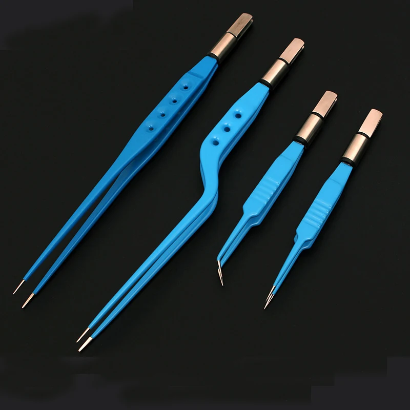 Bipolar Coagulating Tweezers Electrocoagulating Wire Insert Type High Temperature And High Pressure Electrocoagulation Forceps