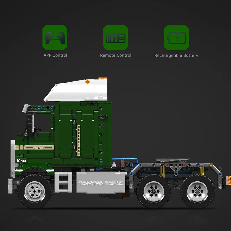 Mold King 13202 Technische Auto Speelgoed De Gemotoriseerde K100 Aerodyne Tractor Truck Bouwsteen Baksteen Montage Kinderen Kerstcadeau