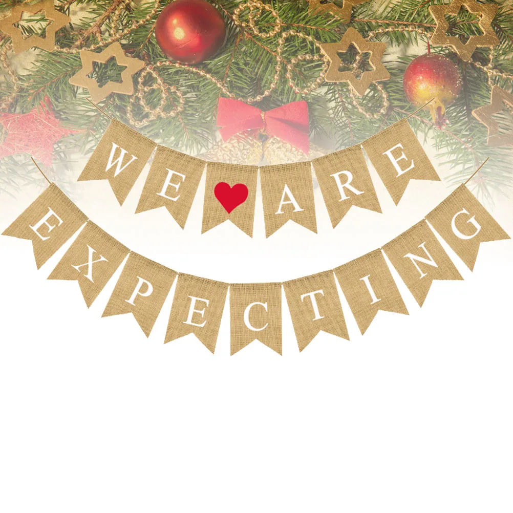 

Swallowtail Linen Wedding Banner Burlap Heart Letter Printing Wedding Garland Perfect Party Decoration Bunting