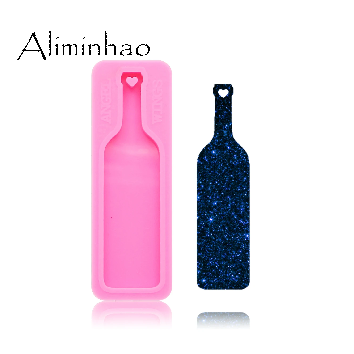 DY0190 Shiny tumbler mold Silicone Molds DIY epoxy mould silicon Resin Crafting molds for Wine bottle shape keychains Mold