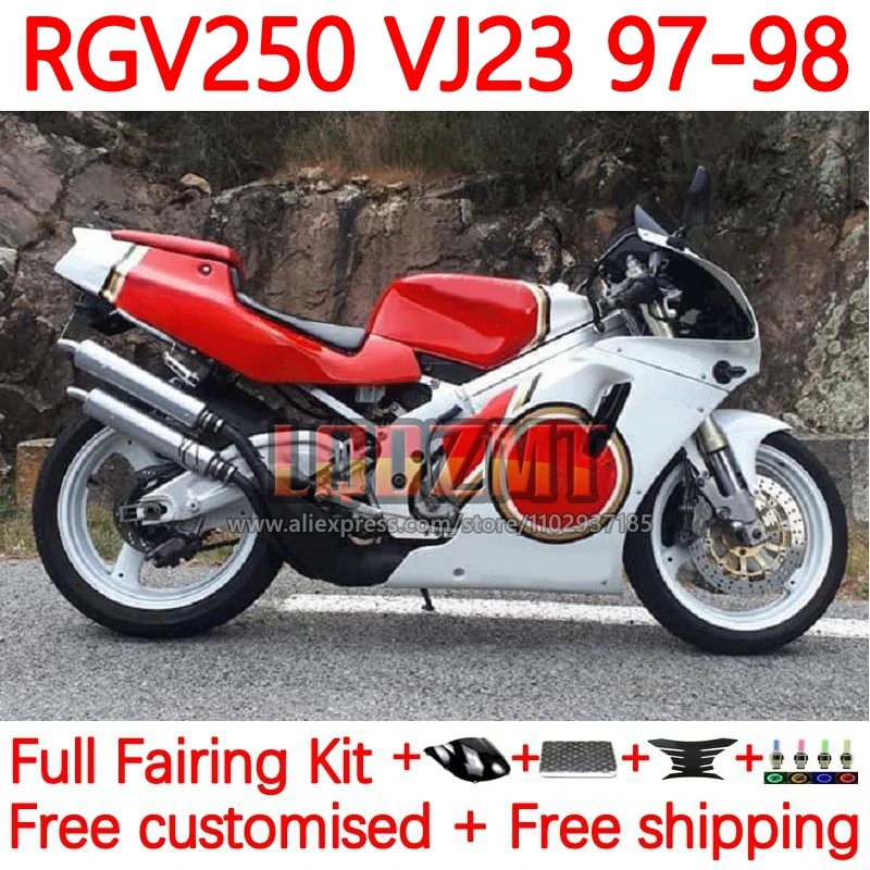 Factory Red Bodywork For SUZUKI RGV250 RGVT-250 VJ 23 RGVT250 RGVT RGV 250 CC SAPC VJ23 1997 1998 RGV-250 97 98 Fairing 88No.0