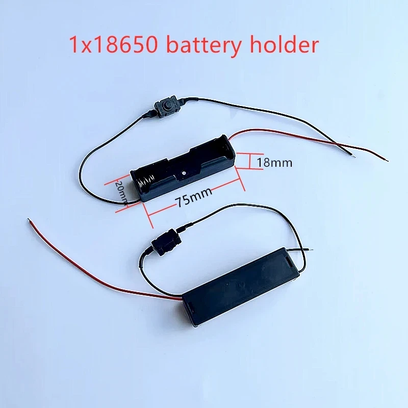 1/2/3/4x18650 Battery Holders Box Series And Parallel  Connection Without Cover With Wire Switch Lithium Battery Compartment