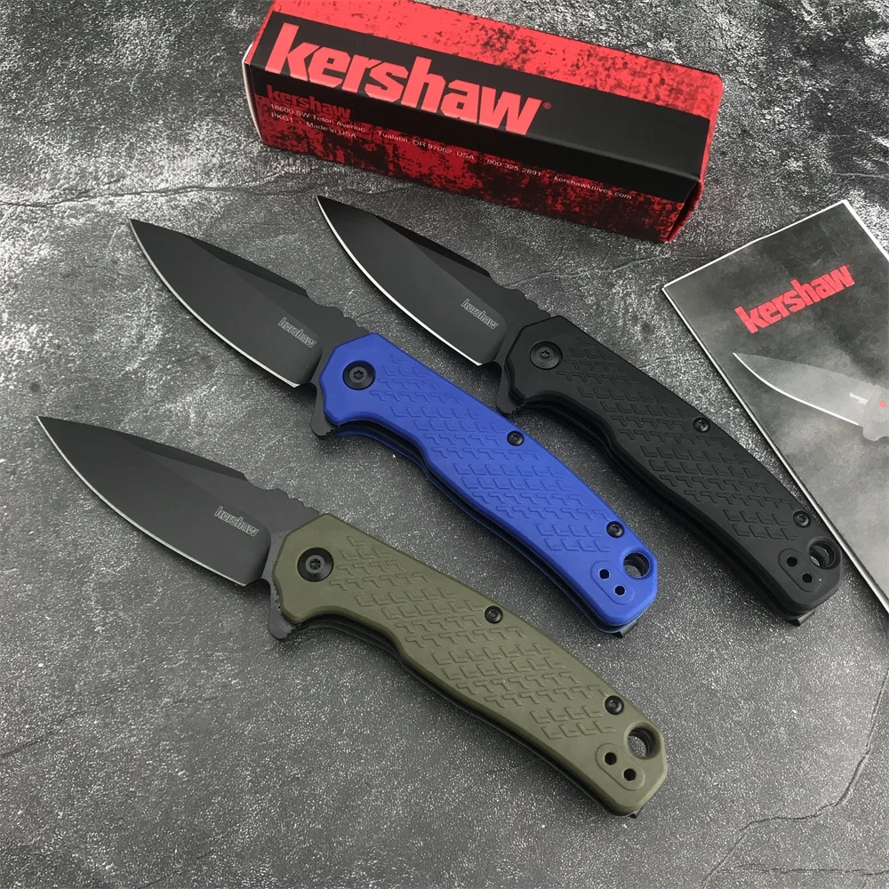 KS 1407 Folding Pocket Knife 8Cr13Mov Blade Nylon Glass Fiber Handle High Quality Outdoor EDC Camping Hiking Survival Tools