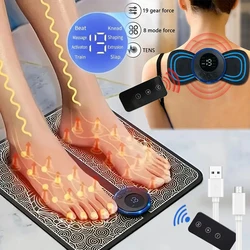 Electric Foot Massager Pad Neck Massage Set Portable Home Fatigue Relief Muscle Vibration Massage Pad Back Neck Massager