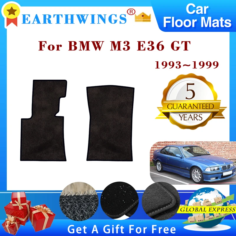 For BMW M3 E36 GT 1993~1999 1994 1995 1996 Car Floor Mats Footpads Carpets Cover Rugs Panel Foot Pad Auto Interior Accessories