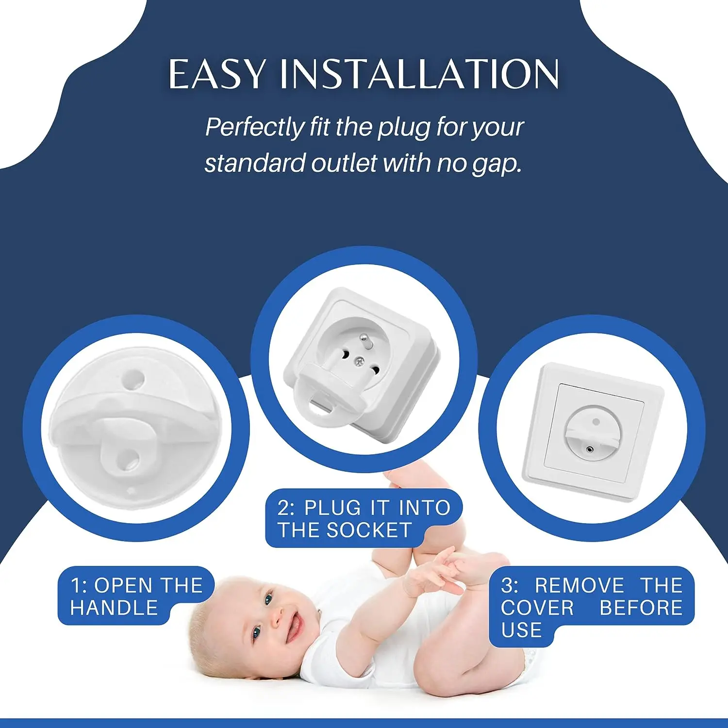 1-12Pcs Baby Child Electrical Safety Guard Protection Rotate Anti Electric Shock Plugs Protector For France/Poland Power Socket