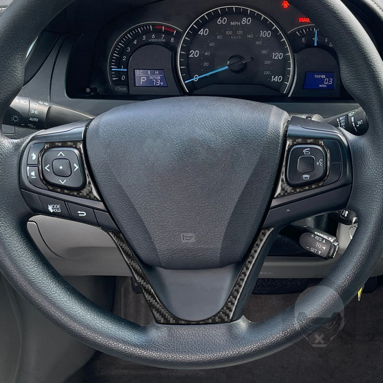For Toyota Camry 2015 2016 2017 Frame Set Trim Cover Real Carbon Fiber Sticker Car Interior Moulding Accessories