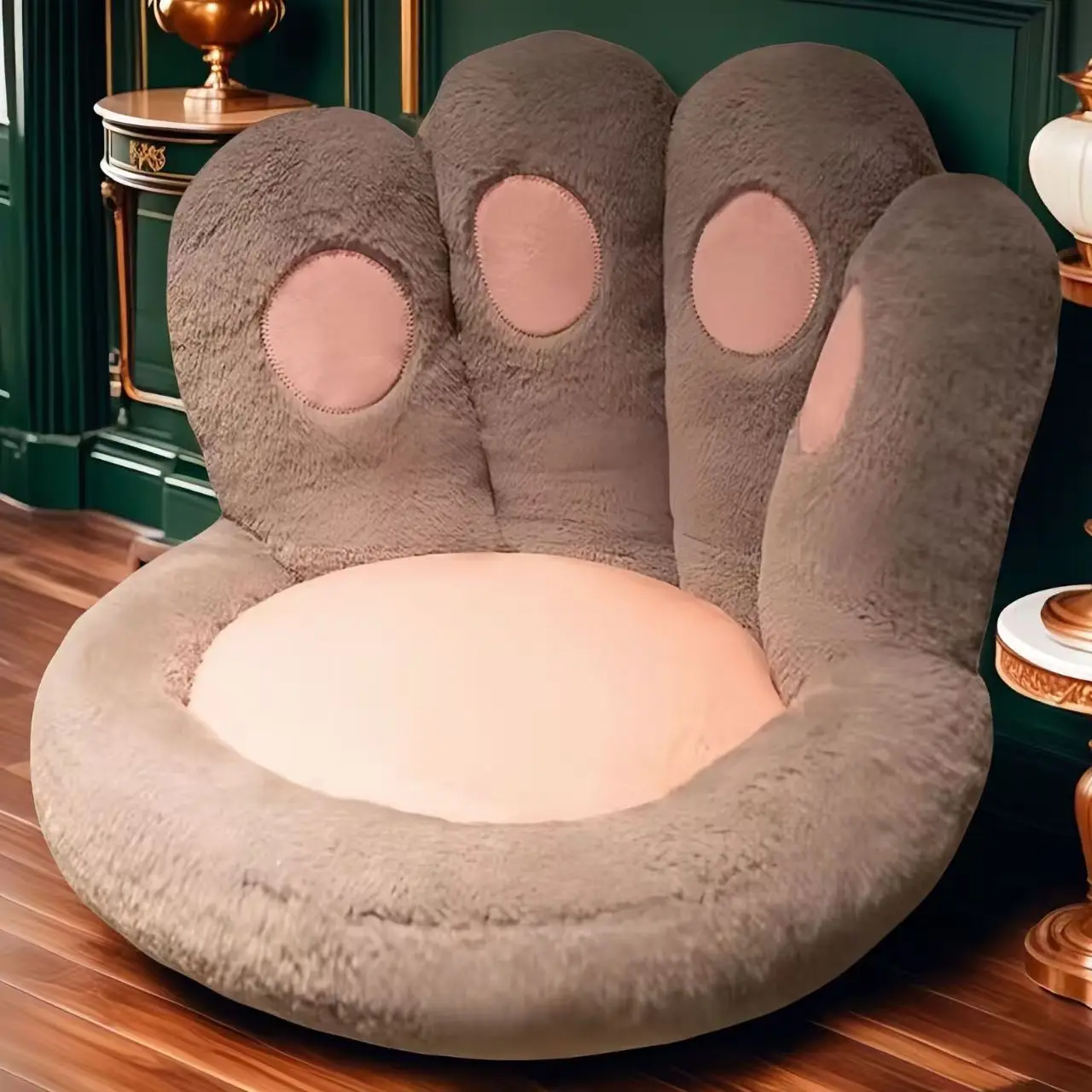 & Cat Paw Shaped Lazy Sofa Cushion, Soft Tatami Floor Mat for Bedroom Bay Window Bedside Home Decoration