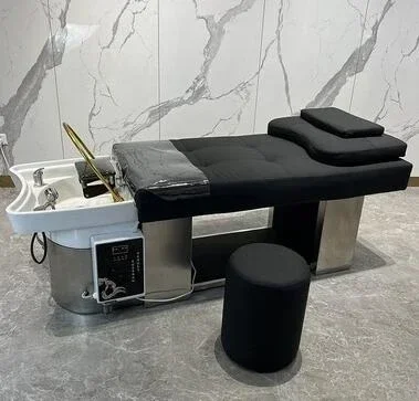 

Durable Premium - Quality Hair salon shampoo bed hair salon Thai flat massage bed ceramic basin fumigation bed with water circul