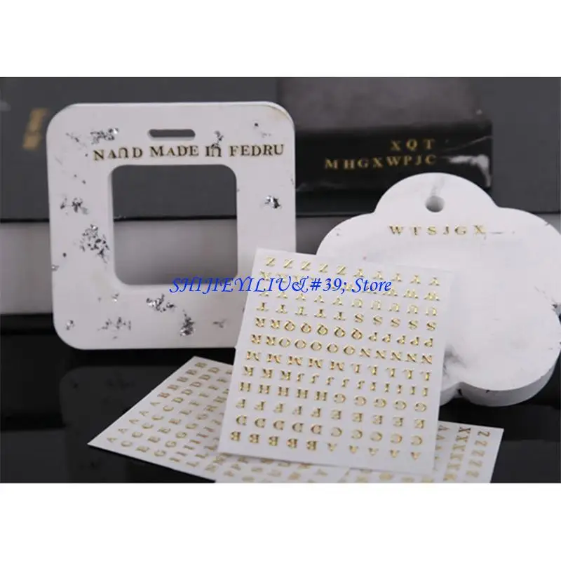 

E21F DIY Art Jewelry Maiture Letters Metal Sticker