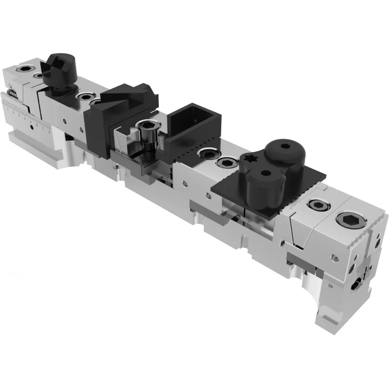 High Efficiency Universal Linear Tombstone Fixture – Multi-Station Design, Increases Machining Efficiency, Milling Vise